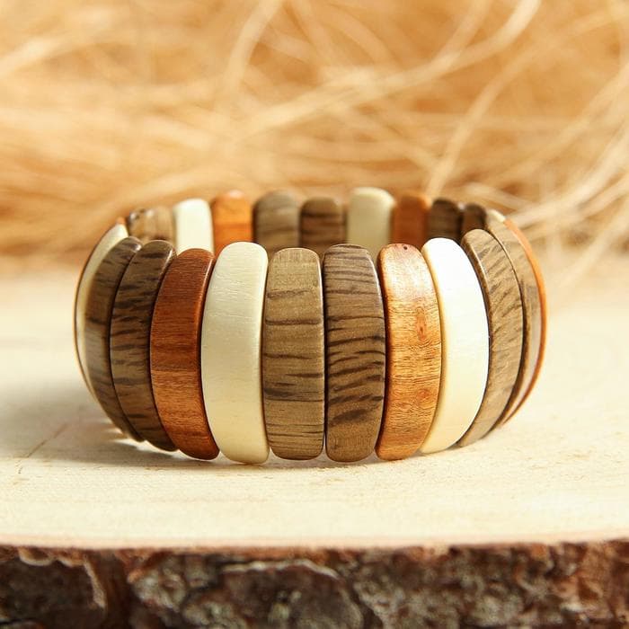 02034 Браслет h-3,5 см, дерево