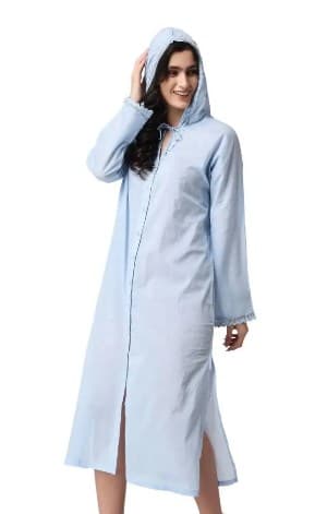 01150 Туника с капюшоном на пуговицах удлиненная, размер S, хлопок, цвет в ассортименте