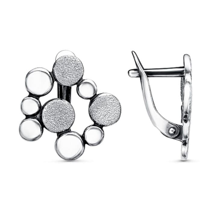 01660 Серьги, покрытие серебрение с оксидированием